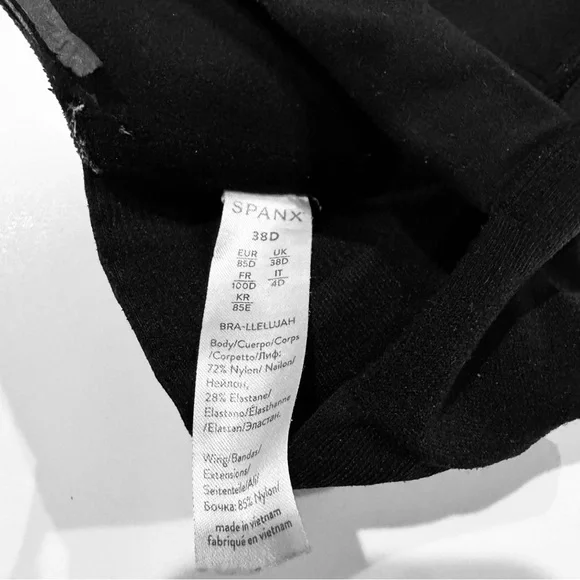2 SPANX Black Bras Women's BRA-LLELUJAH Size 38D & Size 36DD Front Clip Full - Picture 3 of 7